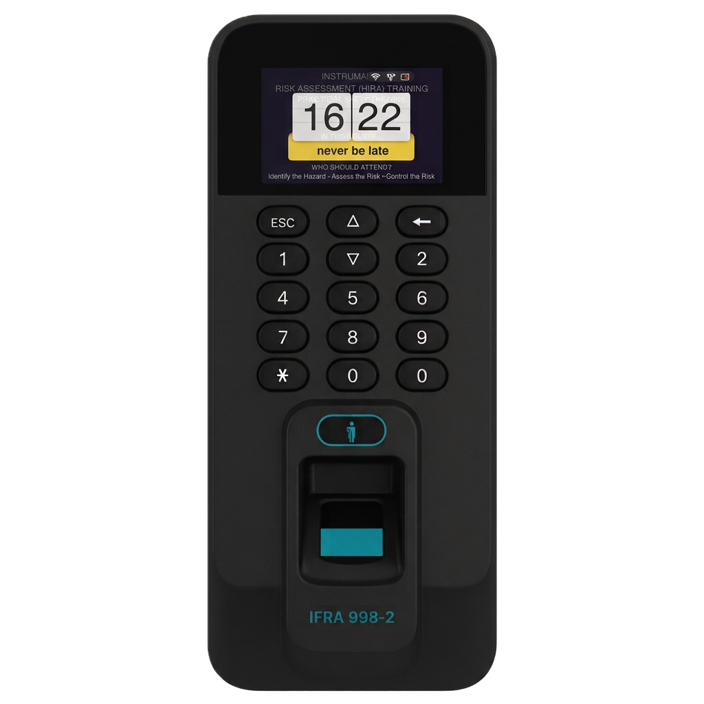 Fingerprint and facial recognition biometric reader IFRA-998 used for access control and time and attendance