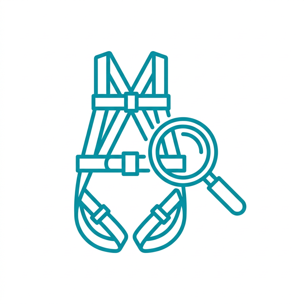 Fall protection equipment inspection icon