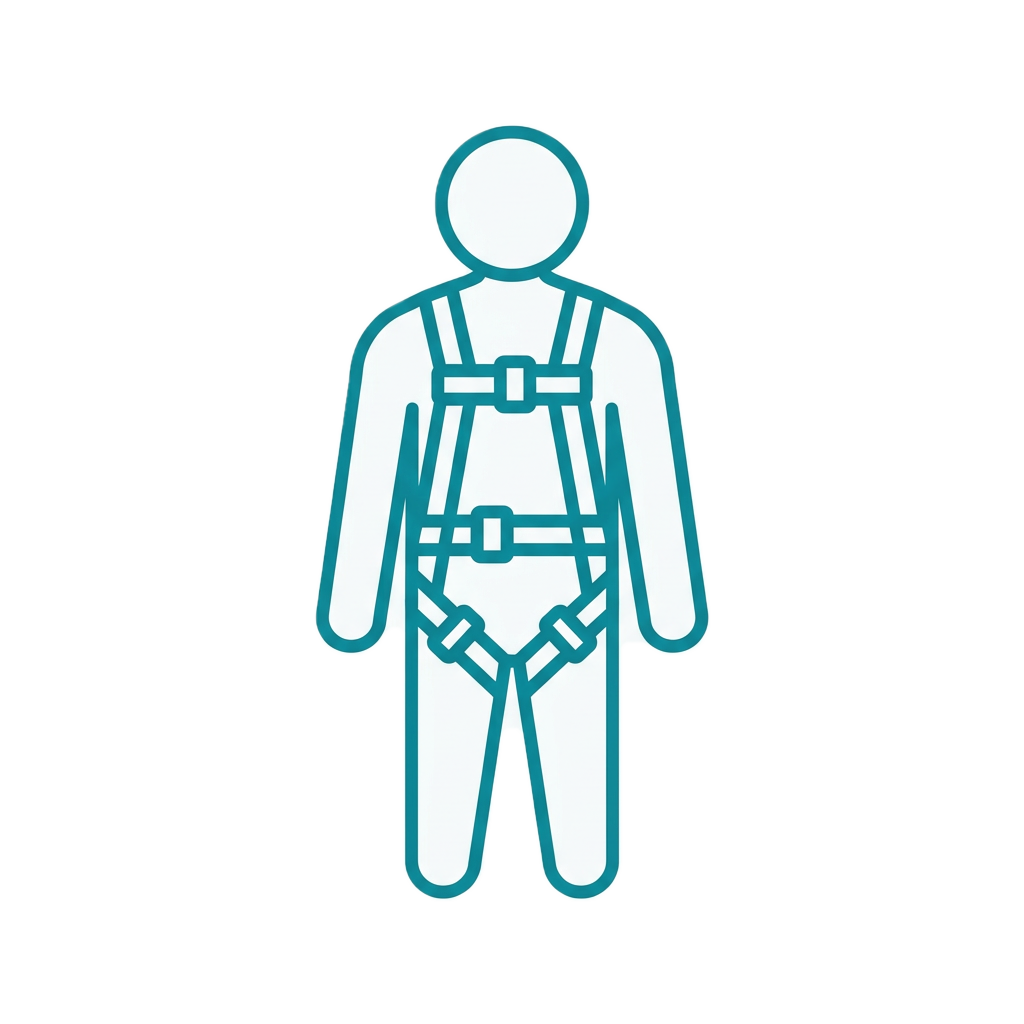 Safety harness used in working at heights training